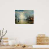 ターナー – 月明かりの下、石炭の中で持ち上げるケルメン ポスター (キッチン)