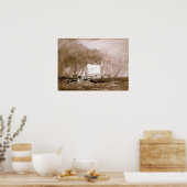 ターナー – 漁師と共にシーンを出荷 ポスター (キッチン)