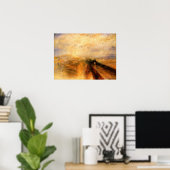 ターナー – 雨の蒸気と速度ウェスタン素晴らしレール ポスター (ホームオフィス)