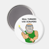 ターナ実在ーがスクレーパーを使おもしろい用する木版画 マグネット (正面/裏面)