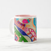 ターニップ抽象芸術アートマグカップ ツートーンマグカップ (正面左)