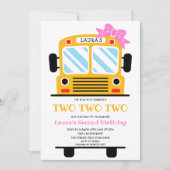 ターニングツースクールバスガールバースデーパーティー 招待状 (正面)
