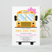 ターニングツースクールバスガールバースデーパーティー 招待状 (スタンド正面)