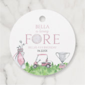 ターニングフォーピンクゴルフ4th誕生日パーティー フェイバータグ (裏面)