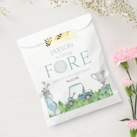 ターニングフロントブルーゴルフ4th誕生日パーティー フェイバーバッグ (封をした状態)