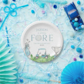 ターニングフロントブルーゴルフ4th誕生日パーティー ペーパープレート (パーティー)