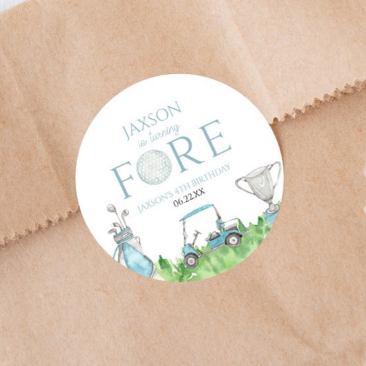 ターニングフロントブルーゴルフ4th誕生日パーティー ラウンドシール