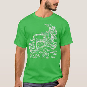 ターニングワーウルフスケッチブラックオールドアンティークイラストレーター Tシャツ