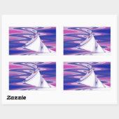 ターニング波 長方形シール (シート)