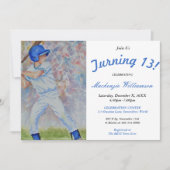 ターニング13野球パーティの招待状 招待状 (正面)