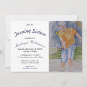 ターニング16テニス選手パーティの招待状 招待状 (正面)