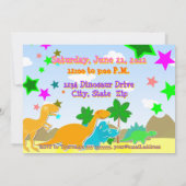 ターニング4カートゥーンディノスバースデーパーティ招待状 招待状 (裏面)