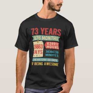 ターニング73歳オールド73rd誕生日デコレーションブダ tシャツ
