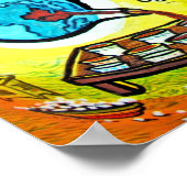 ターバンのお茶の入ったエチオピア人 ポスター (角)