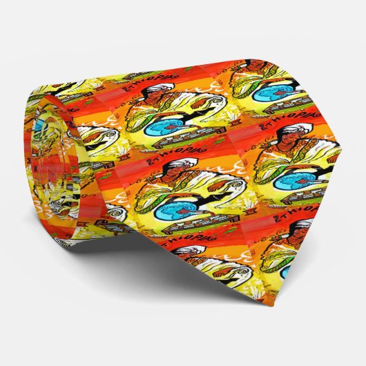 ターバンの注ぐ茶のエチオピアの人 ネクタイ (ロール)