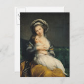 ターバンの自画像と彼女の子供， 1786 ポストカード (正面/裏面)
