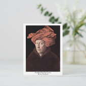 『ターバンを持った男』 ポストカード (スタンド正面)