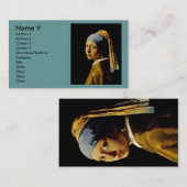 ターバンを持つ女の子か真珠のイヤリングを持つ女の子 名刺 (正面/裏面)