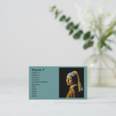 ターバンを持つ女の子か真珠のイヤリングを持つ女の子 名刺 (スタンド正面)