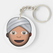 ターバンEmojiを持つ人 キーホルダー (裏面)