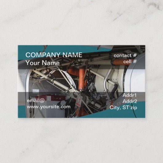 タービン又はターボ小形航空機エンジン 名刺 (正面)