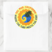 ターフがサーフに出会うカリフォルニアのデル・マー ラウンドシール (バッグ)