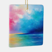 「ターファラン」ピンクとブルーの風景の季節 セラミックオーナメント (右)