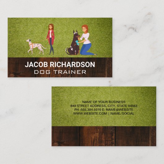 ターフグラス |歩くと犬 名刺 (正面/裏面)