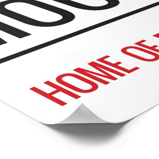 ターフムーア通り標識 ポスター (角)