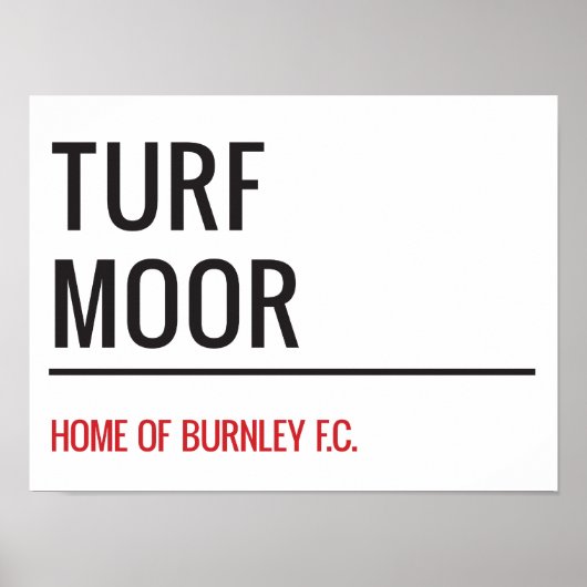 ターフムーア通り標識 ポスター (正面)