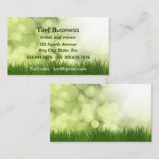 ターフローンソッドファームビジネスカード 名刺 (正面/裏面)