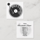 ターブル棋士ロックアンドロールビニールレコード スクエア名刺 (正面/裏面)