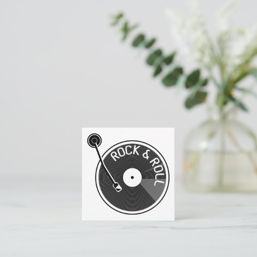 ターブル棋士ロックアンドロールビニールレコード スクエア名刺 (スタンド正面)