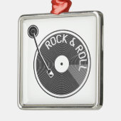 ターブル棋士ロックアンドロールビニールレコード メタルオーナメント (左)