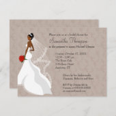 ターペブラ気のあるそぶりをしたイダルシャワーの招待 招待状 (正面/裏面)