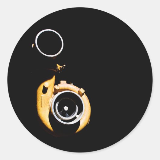 ターボと整備士ラウンドステッカー、光沢 ラウンドシール (正面)