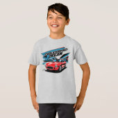 ターボチャージャーの夢 – レッドスポーツカー Tシャツ (正面フル)