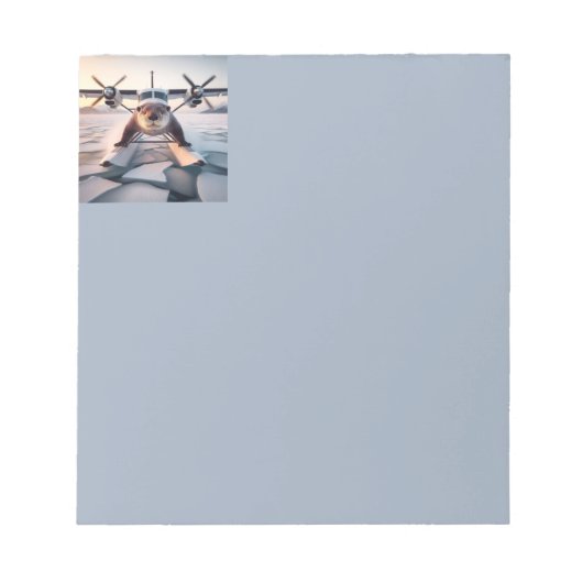 ターボプロップツインエンジンフロート飛行機ブッシュカナダ ノートパッド (正面)