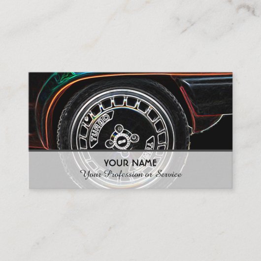 ターボポップ・アートの車のチューニング専門家のためのネオンアート 名刺 (正面)