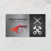 ターボ火災 | 自動ショップ | ピストンスレンチ 名刺 (正面)