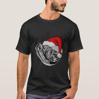 ターボ クリスマス カー愛好家 レース ドリフト Tシャツ