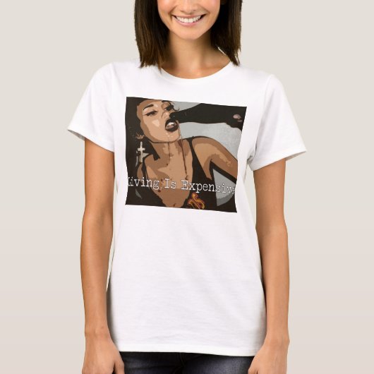 ターボBlanco生活は高い飲み物のティーです Tシャツ (正面)