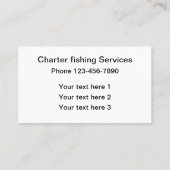 ターポンの魚釣りのテーマ 名刺 (裏面)