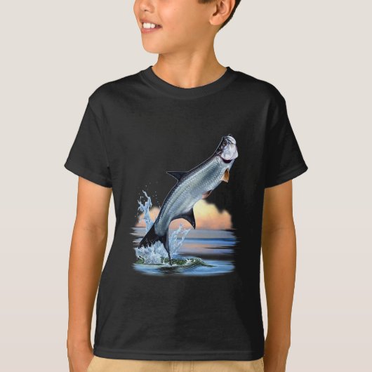 ターポン 淡水 野生生物 狩猟 釣り A Tシャツ (正面)