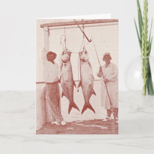 ターポン、Marcoの島、フロリダの30年代を持つ釣り人 カード (正面)