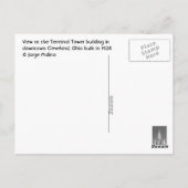 ターミナルタワー、オハイオ州クリーブランド、アメリカ ポストカード (裏面)