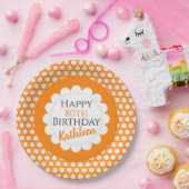 ターメリックオレンジの柑橘類幾何学 ペーパープレート (パーティー)