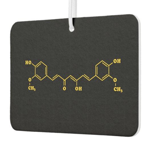 ターメリッククルクミン分子化学式 カーエアーフレッシュナー (左)