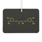 ターメリッククルクミン分子化学式 カーエアーフレッシュナー (正面)