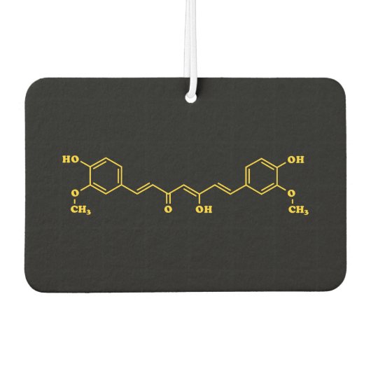 ターメリッククルクミン分子化学式 カーエアーフレッシュナー (正面)